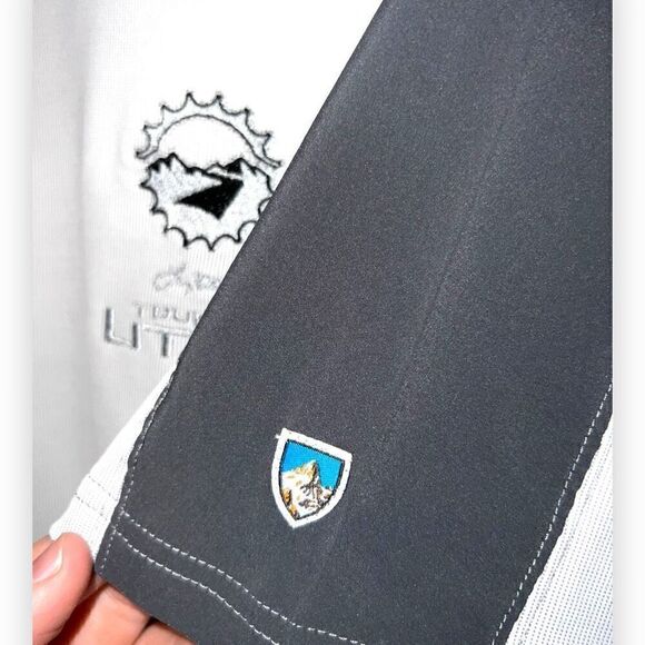 Gray Kühl Performance Shadow Zip Polo Shirt Size L - Picture 6 of 7